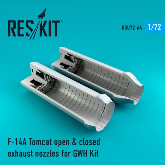 1/72 Grumman F-14A Tomcat Open & Closed Exhaust Nozzles for Great Wall Hobby Kits