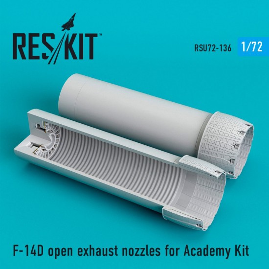 1/72 F-14D Open Exhaust Nozzles for Academy Kit