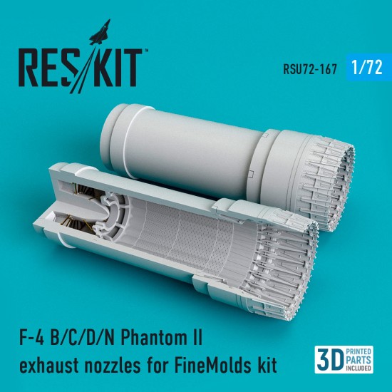 1/72 McDonnell Douglas F-4 B/C/D/N Phantom II Exhaust Nozzles for FineMolds kit