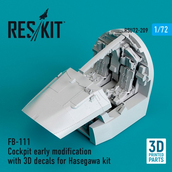 1/72 FB-111 Cockpit Early Modification w/3D Decals for Hasegawa Kit