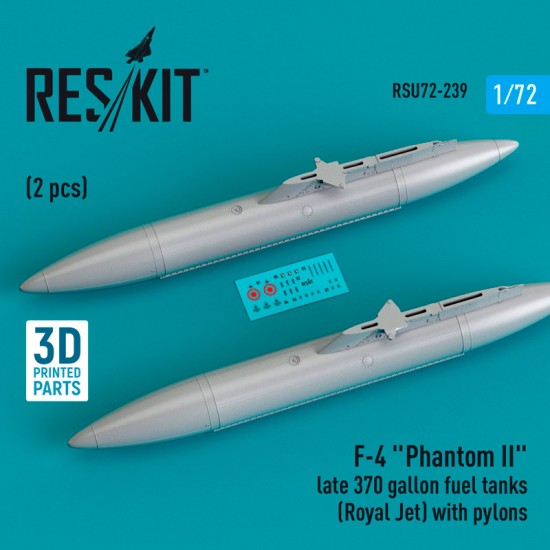 1/72 F-4 "Phantom II" late 370 gallon Fuel Tanks (Royal Jet) with Pylons (2 pcs) 