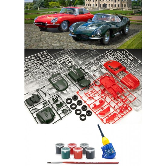 1/24 Gift Set - 100 Years Jaguar (2 kits w/paints, glue)