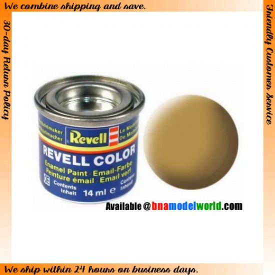 Enamel Paint - Matt Sandy Yellow 14ml