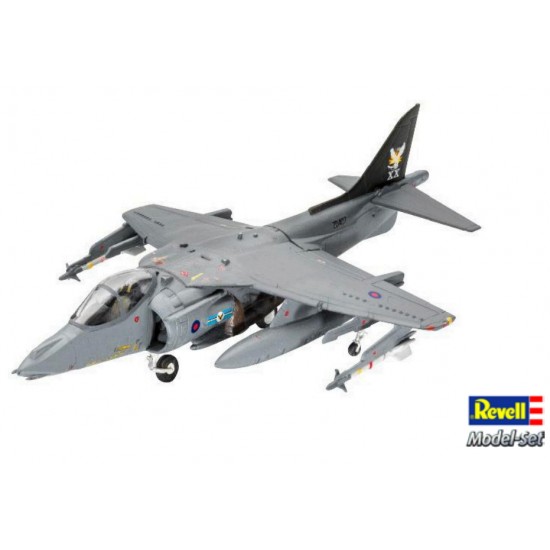 1/144 British Aerospace BAe Harrier GR.7 Gift Model Set (kit, paints, cement & brush)