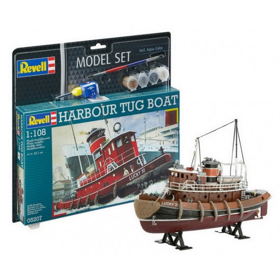 1/108 Harbour Tug Boat (w/Paints, Brush & Glue)