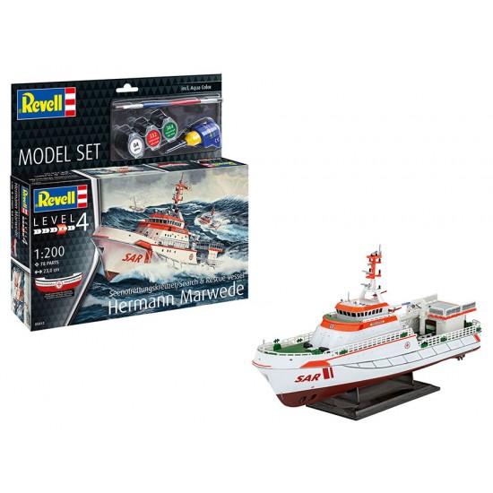 1/200 S&R Vessel Hermann Marwede Model Set (kit, paints, brush and glue)