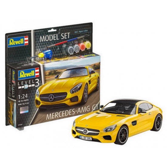 1/24 Mercedes-AMG GT Gift Model Set (kit, paints, cement & brush)