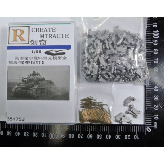 1/35 US Sherman M4 Tank Metal Tracks 