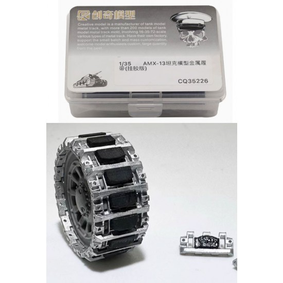 1/35 French AMX-13 Tank Metal Tracks [Rubber-Padded]