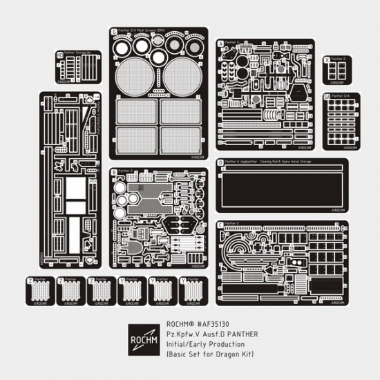 1/35 PzKpfw V Panther Ausf.D Initial/Early Basic Detail Set for Dragon kits