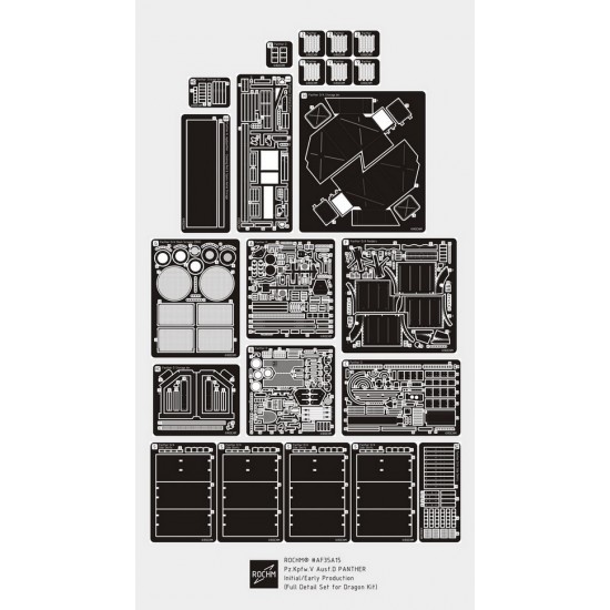 1/35 PzKpfw V Panther Ausf.D Initial/Early Super Detail Set for Dragon kits