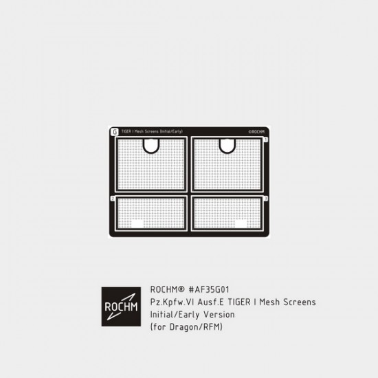 1/35 Tiger I Mesh Screens Initial/Early Grilles for Dragon/Rye Field Model