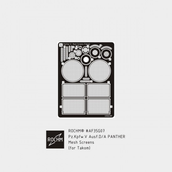 1/35 Panther Ausf.D/A Mesh Screens for Takom kits