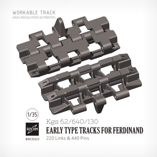 1/35 Kgs 62/640/130 Early Type Workable Tracks for Ferdinand