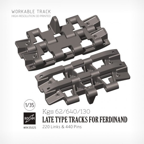 1/35 Kgs 62/640/130 Late Type Workable Tracks for Ferdinand