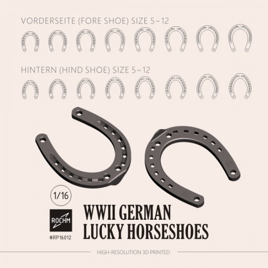 1/16 WWII German Lucky Horseshoes (Size 5-12)