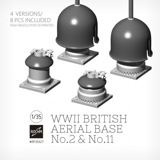 1/35 WWII British Aerial Base No.2 & No.11 (4 Versions/8pcs)