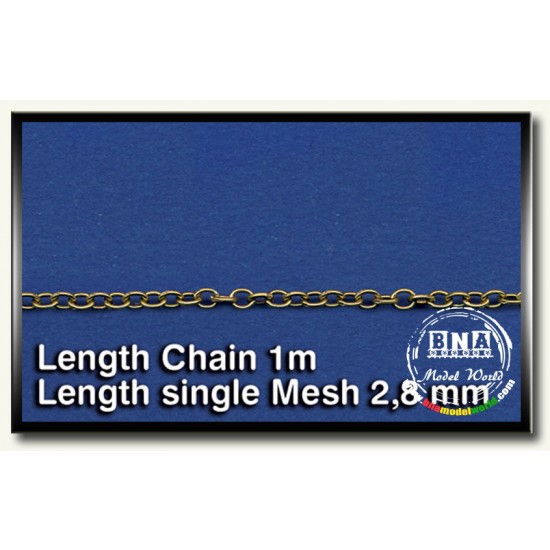 Metal Chain (D) Length Single Mesh 2.8mm