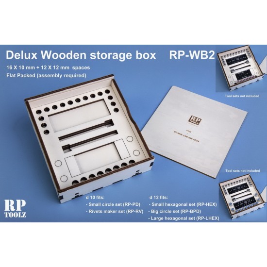 Wooden Storage Box for 2 Punch & Die Sets
