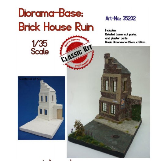 1/35 Diorama-Base: Brick House Ruin