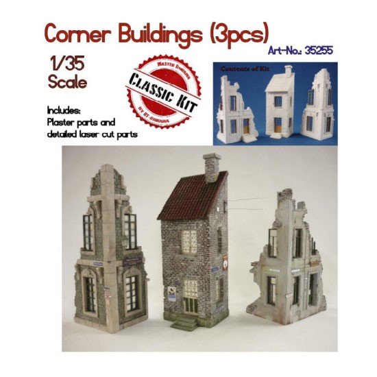 1/35 Corner Buildings (3pcs)
