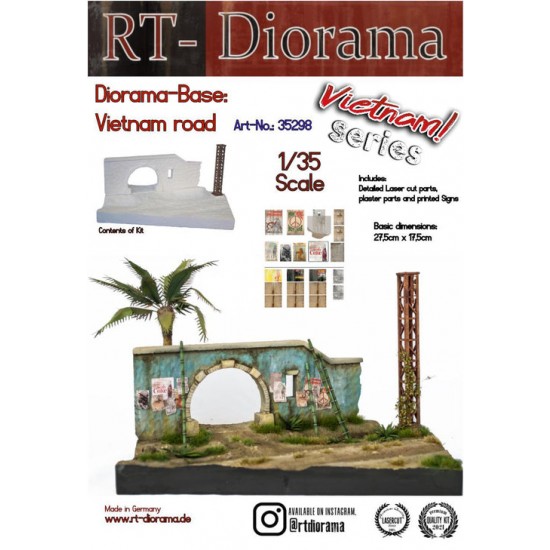 1/35 Diorama-Base: Vietnam Road
