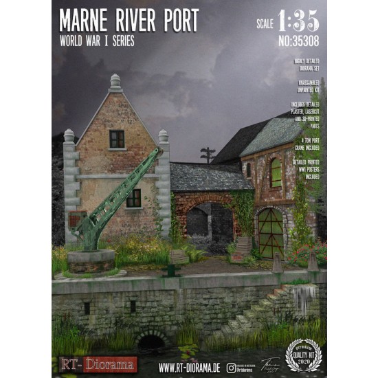 1/35 Diorama-Base: WWI Marne River Port