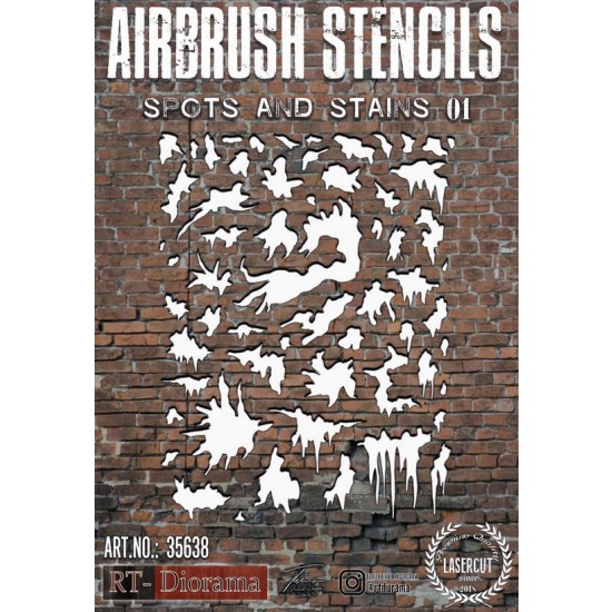 1/35 Airbrush Stencil: Spots and Stains