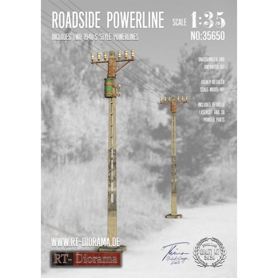 1/35 3D Resin Print: Roadside Powerline