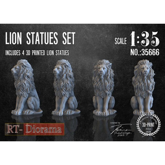 1/35 Lion Statues Set (4pcs)