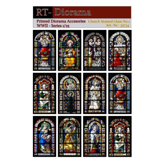 1/35 Romanic Church Stained Glass Windows No.1