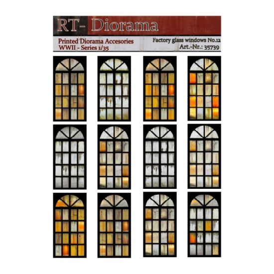 1/35 Printed Accessories: Factory Glass Windows No.12