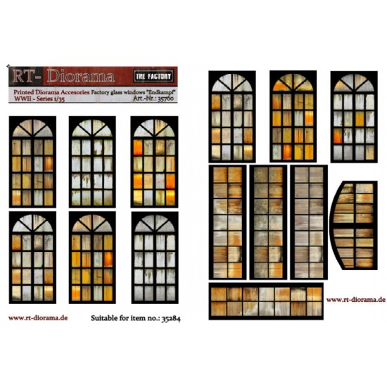 1/35 Printed Acc.: Factory Glass Windows "Endkampf"