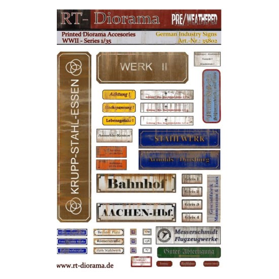 1/35 Printed Accessories: Signs Industry (Germany)