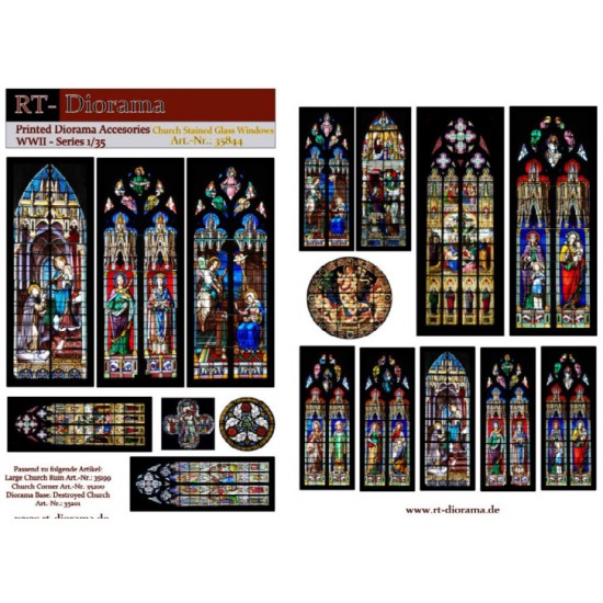 1/35 Printed Accessories: Church Stained Glass Windows