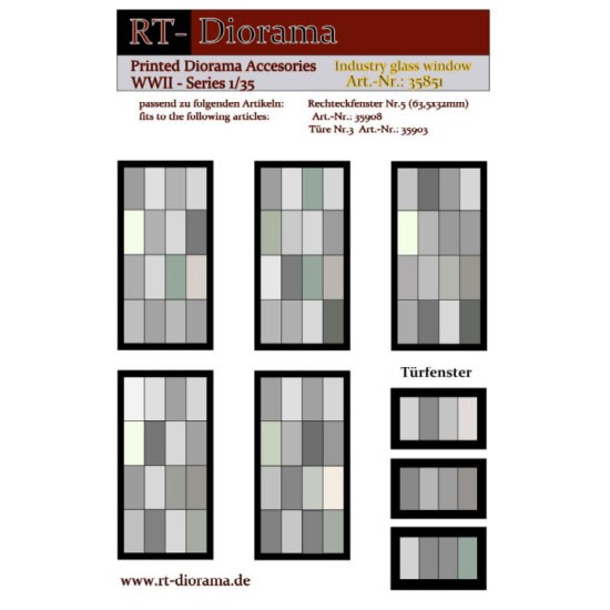 1/35 Printed Accessories: Industry Glass Windows