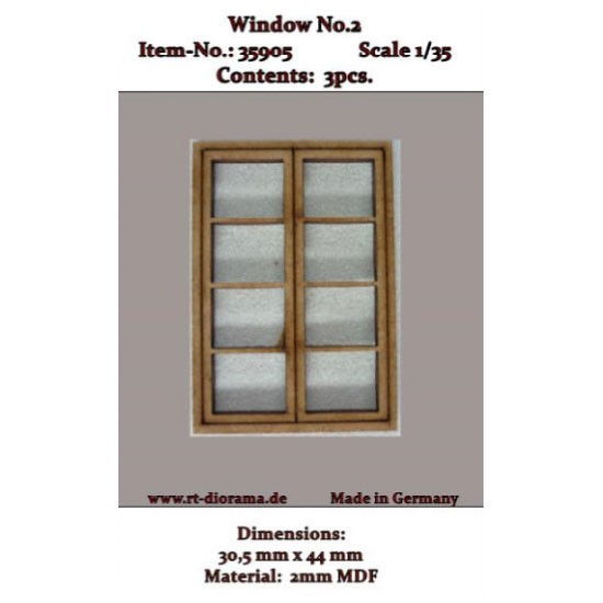 1/35 Lasercut: Window Vol.2 (3pcs)