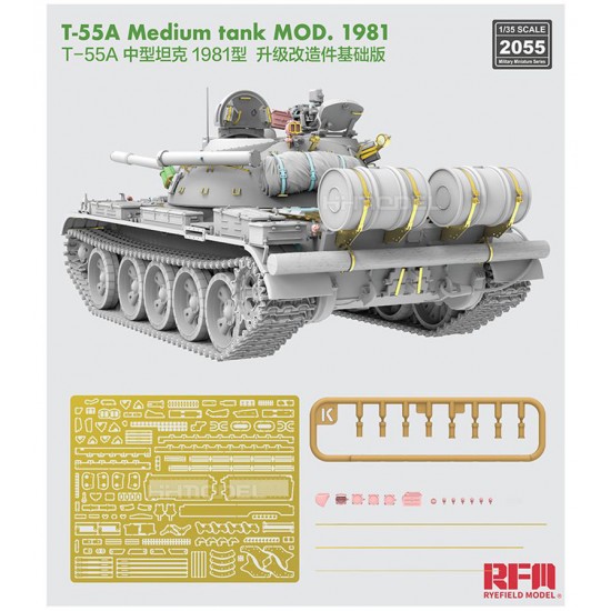 1/35 T-55A Medium Tank MOD.1981 Upgrade Detail set for RM-5098
