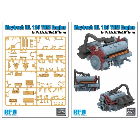 1/35 Maybach HL 120 TRM Engine for Pz.Kfz.IV/ Stug.IV Series Rye Field Model 2075