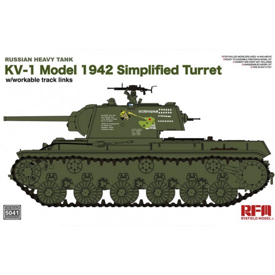 1/35 Russian KV-1 Model 1942 Simplified Turret Heavy Tank w/Workable Track Links