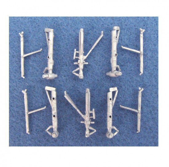 1/144 Airbus A319, A332, A321 Landing Gear for Revell kits (2 sets, white metal)