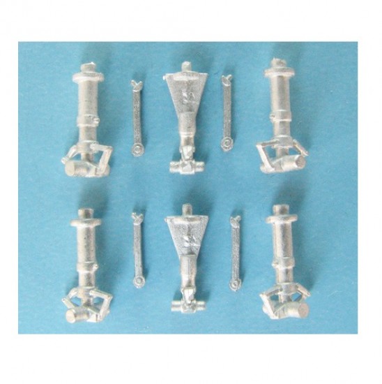 1/144 MD-80 Landing Gear for Minicraft kits (2 sets, white metal)