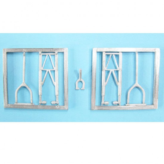 1/72 Armstrong Whitley Landing Gear for Airfix kits (white metal)