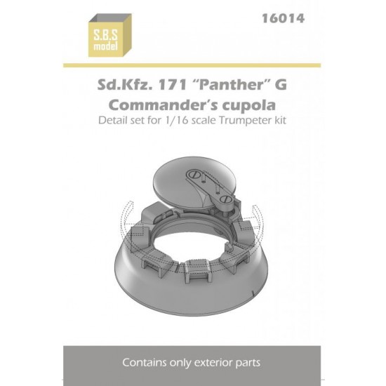 1/16 SdKfz. 171 Panther G Commanders Cupola for Trumpeter kit