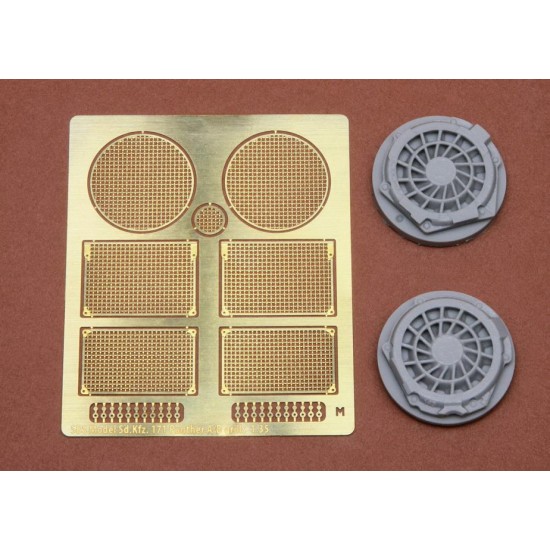 1/35 SdKfz. 171 Panther D Early Fan Cover with Grilles for Meng kit