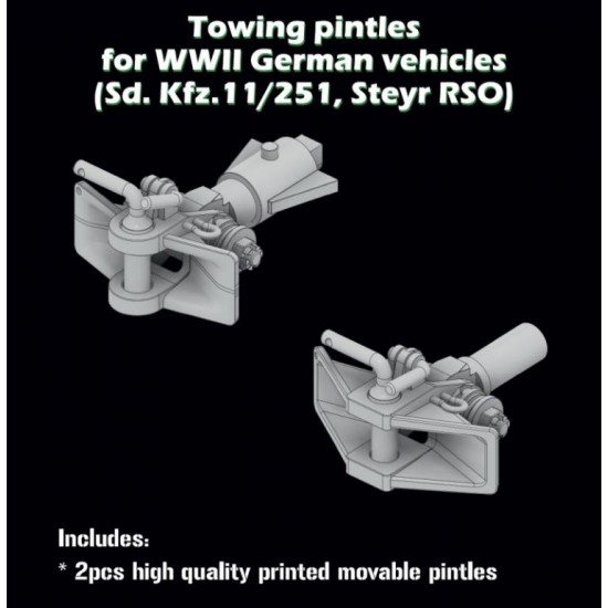 1/35 Towing Pintles for WW II German Vehicles (Sd.Kfz 11/251, RSO)