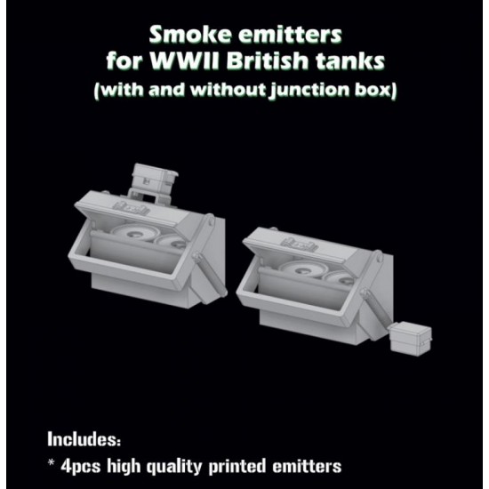1/35 WW II British Tanks Smoke Emitters with and without Junction Box (4pcs)