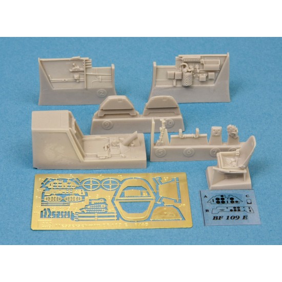 1/48 Messerschmitt Bf-109E Cockpit Set for Tamiya/Hasegawa kit