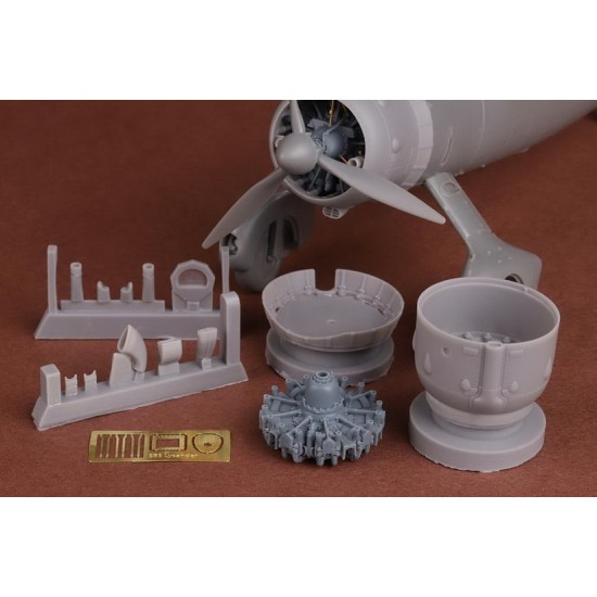 1/48 Westland Lysander Mk.I/III Engine and Cowling set for Airfix kits