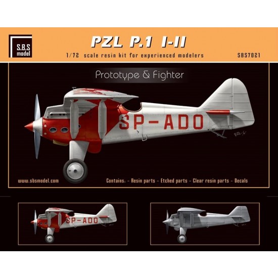SBS Model 1/72 scale PZL P.1 I/II Prototype & Fighter full kit - SBS7021 SBS Model 1/72 scale PZL P.1 I/II Prototype & Fighter full kit - SBS7021